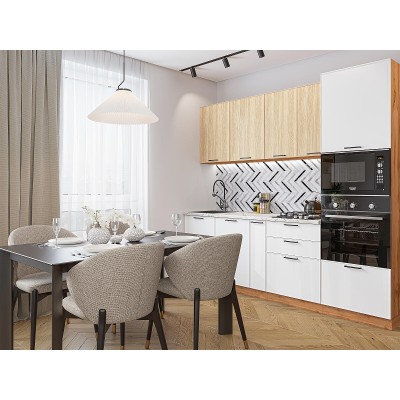 Эйр-01 Real Oak/White Silk (2140*2400*600)