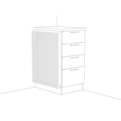 Фасад боковой для нижнего шкафа ФТ 716, цвет: Белый